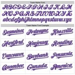 Custom Name and Number Baseball Jersey - Personalized Authentic Raglan Sleeves in White Purple-Gray Personalized White Purple-Gray