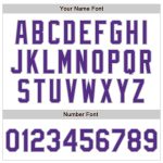 Custom Name and Number Baseball Jersey - Personalized Authentic Raglan Sleeves in White Purple-Gray Personalized White Purple-Gray