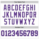 Personalized Authentic Throwback Basketball Jersey in White Purple Gray Personalized White Purple-Gray Authentic Throwback