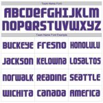 Custom Name and Number Personalized Baseball Jersey Shirt - White Purple Gray Authentic Throwback Rib-Knit Personalized White