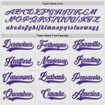 Custom Name and Number Hockey Jersey - Personalized White Purple-Gray Team Jersey Personalized White Purple-Gray Hockey Jersey