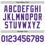 Custom Name and Number Authentic Baseball Jersey - Personalized White Purple-Gray Line Design Personalized White Purple-Gray