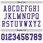 Custom Personalized Football Jersey with Name & Number - White Purple-Gray Mesh Authentic Personalized White Purple-Gray
