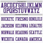 Custom Personalized Football Jersey with Name & Number - White Purple-Gray Mesh Authentic Personalized White Purple-Gray