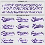 Custom Name and Number Personalized Hockey Jersey - White and Purple Team Jersey Personalized White Purple Hockey Jersey
