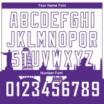 Personalized Holiday Travel Basketball Jersey - White Purple City Edition with Custom Name and Number Personalized White