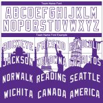 Personalized Holiday Travel Basketball Jersey - White Purple City Edition with Custom Name and Number Personalized White