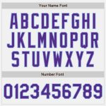 Custom Name and Number Personalized Purple Light Blue Pinstripe Baseball Jersey - Authentic White Team Jersey Personalized
