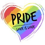 Personalized LGBT Pride T-Shirt - Custom Name & Number, Rainbow Heart Design in White, Purple & Light Blue for Team Spirit