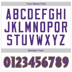 Custom Name and Number Authentic Baseball Jersey - Personalized White Purple Gold Design Personalized White Purple-Old Gold