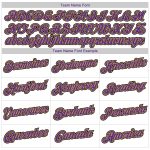Custom Name and Number Authentic Baseball Jersey - Personalized White Purple Gold Design Personalized White Purple-Old Gold