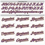 Personalized Custom Baseball Jersey with Name & Number in White, Purple & Old Gold Raglan Sleeves Personalized White Purple-Old
