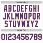 Custom Name and Number Personalized Baseball Jersey - White Purple Gold Line Authentic Design Personalized White Purple-Old
