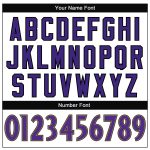 Custom Authentic Football Jersey with Personalized Name & Number in White, Purple, and Old Gold Mesh Personalized White Purple-Old