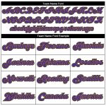 Custom Authentic Football Jersey with Personalized Name & Number in White, Purple, and Old Gold Mesh Personalized White Purple-Old