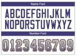 Personalized Football Jersey Custom Name & Number - White Purple Old Gold Mesh Drift Team Gear Personalized White Purple-Old