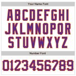 Custom Name and Number Baseball Jersey - Abstract 3D Pattern in White, Purple, and Orange - Authentic Team Apparel Personalized