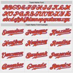 Custom Name and Number Authentic Baseball Jersey - Personalized White Purple Orange Team Jersey Personalized White Purple-Orange