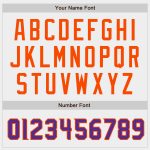 Custom Name and Number Authentic Baseball Jersey - Personalized White Purple Orange Team Jersey Personalized White Purple-Orange