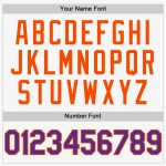 Custom Name and Number Personalized Sleeveless Baseball Jersey in White, Purple, and Orange - Authentic Team Apparel Personalized