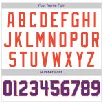 Custom Name and Number Basketball Jersey - Personalized Authentic White Purple-Orange Throwback Jersey Personalized White