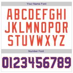 Custom Name and Number Authentic Baseball Jersey Shirt - Personalized White Purple-Orange Rib-Knit Throwback Design Personalized