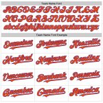 Custom Name and Number Authentic Baseball Jersey in White Purple-Orange Line - Personalized Team Jersey Personalized White