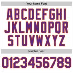 Custom Name and Number Authentic Baseball Jersey in White Purple-Orange Line - Personalized Team Jersey Personalized White