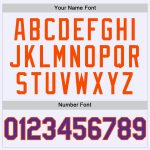 Custom Name Number Personalized Authentic Throwback Baseball Jersey in White Purple-Orange Mesh Personalized White Purple-Orange