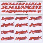 Custom Name Number Personalized Authentic Throwback Baseball Jersey in White Purple-Orange Mesh Personalized White Purple-Orange
