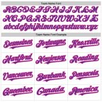 Custom Name and Number 3D Abstract Splash Baseball Jersey - Personalized White Purple Pink Design Personalized White Purple-Pink