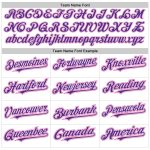 Custom Name and Number Baseball Jersey - Personalized White Purple Pink Authentic Raglan Sleeves Personalized White Purple-Pink
