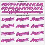 Custom Personalized Sleeveless Baseball Jersey with Name & Number in White Purple-Pink - Authentic Team Apparel Personalized