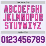 Custom Name and Number Authentic Throwback Baseball Jersey - Personalized White Purple Pink Mesh Design Personalized White