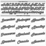 Custom Name Number Basketball Jersey Authentic White Purple Pinstripe Black Gray Personalized White Purple Pinstripe Black-Gray