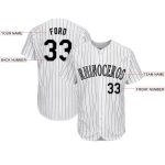 Custom Name Number Baseball Jersey - Personalized Black Gray White Purple Pinstripe Design Personalized White Purple Pinstripe