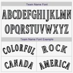 Custom Name Number Baseball Jersey - Personalized Black Gray White Purple Pinstripe Design Personalized White Purple Pinstripe