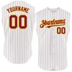 Personalized Custom Name Number Gold White Purple Pinstripe Sleeveless Baseball Jersey Authentic Personalized White Purple