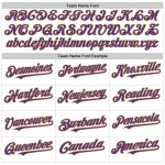 Custom Name Number Personalized Baseball Jersey Gray White Purple Pinstripe Authentic Sleeveless Team Uniform Personalized