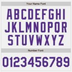 Custom Softball Jersey with Team Name and Number - Personalized White Purple Pinstripe Gray Unisex Two-Button Design Personalized
