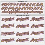 Custom Name Number Two-Button Unisex Softball Jersey - Personalized White Purple Pinstripe Old Gold Design Personalized White