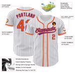 Customizable Baseball Jersey - Personalized White Purple Pinstripe with Name and Number, Authentic Team Gear Personalized