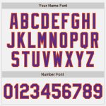 Custom Name Number White Purple Pinstripe Orange Varsity Letterman Bomber Jacket - Personalized Full-Snap Team Jacket Personalized