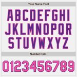 Custom Name and Number Baseball Jersey - Personalized Pink White Purple Pinstripe Authentic Team Jersey Personalized White