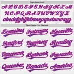 Custom Name and Number Baseball Jersey - Personalized Pink White Purple Pinstripe Authentic Team Jersey Personalized White