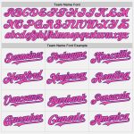 Custom Unisex Softball Jersey with Personalized Name and Number - White Purple Pinstripe Two-Button Design Personalized White