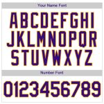 Personalized Purple-Gold Authentic Baseball Jersey - White Purple Pinstripe Design Personalized White Purple Pinstripe Purple-Gold
