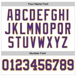 Personalized Purple Gold Basketball Jersey with White Purple Pinstripes Personalized White Purple Pinstripe Purple-Gold Authentic