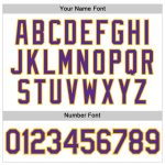Custom Name Number Purple Gold Basketball Jersey White Purple Pinstripe Authentic Team Personalized White Purple Pinstripe