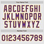 Custom Name Number Personalized Purple Gold Pinstripe Baseball Jersey for Team Authentic Raglan Sleeves Personalized White